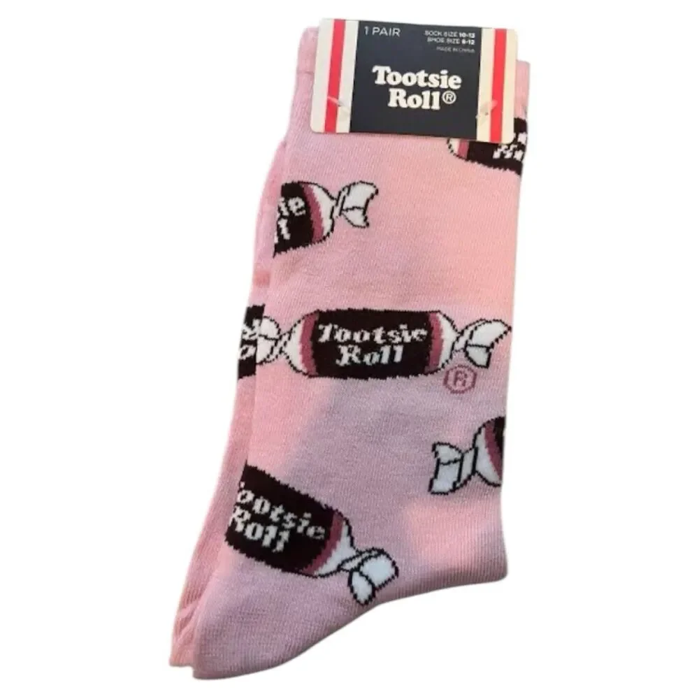 Tootsie Roll 1 Pair Crew Socks In A Christmas Ornament Size 6-12